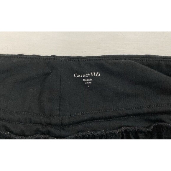 Garnet Hill Harem Pants Women’s L Black High Rise Lounge Jogger Athleisure - Picture 6 of 13